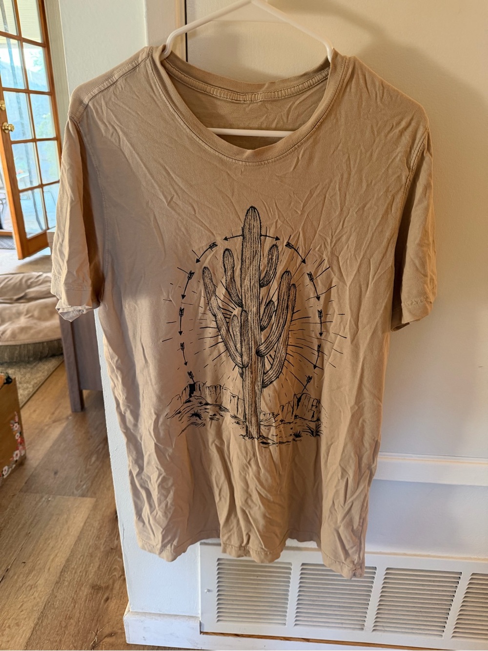 Desert Cactus Graphic Tee - Tan
